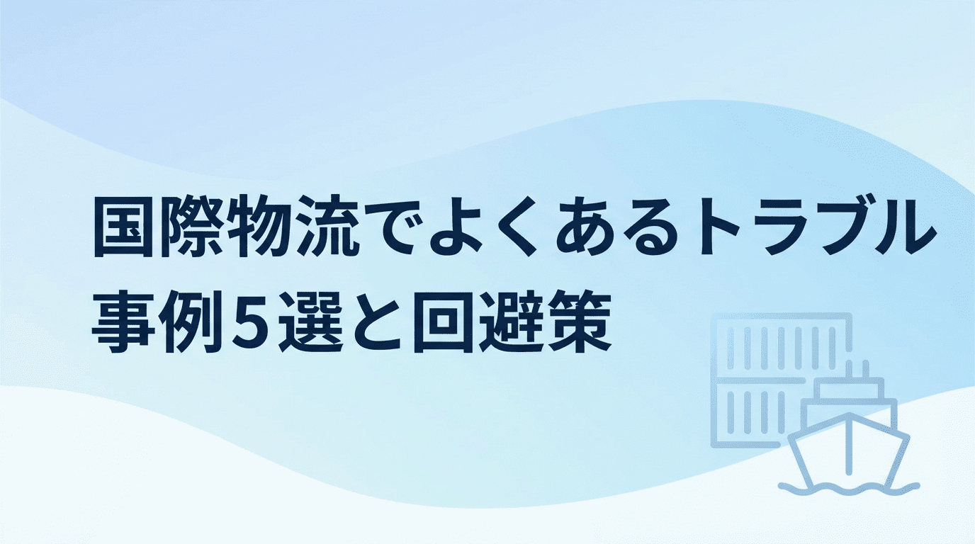 国際物流でよくあるトラブル事例5選（貨物ダメージ、通関遅延、デマレージ、ブッキングキャンセル、誤配送）と回避策